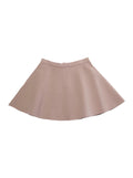 Flared Skirt with Logo Lettering on the Front in Cotton Blend for Girls Pink Polyurethane