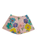 Multicolor Floral Print Cotton Shorts with Elastic Waist for Girls And Bermuda