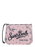 Aline Pink Leather Detail Clutch Bag Clutches And Pochettes