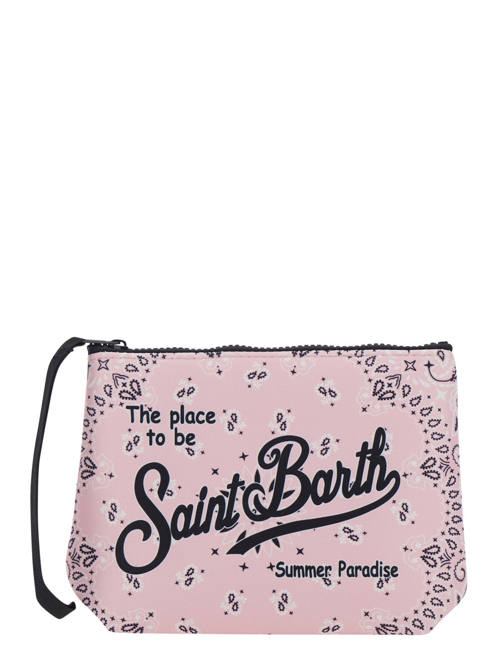 Aline Pink Leather Detail Clutch Bag Clutches And Pochettes