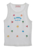 T-Shirt Blue Jr White With All-Over Sea Print In Cotton For Kids Tops