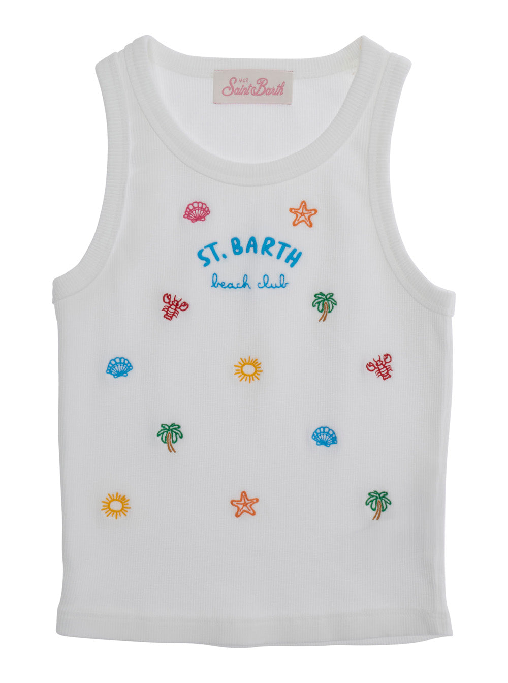 T-Shirt Blue Jr White With All-Over Sea Print In Cotton For Kids Tops