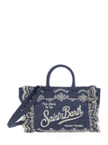Handbag Colette Volant N With Floral Embroidery Blue Denim Women Blu Hand Bags
