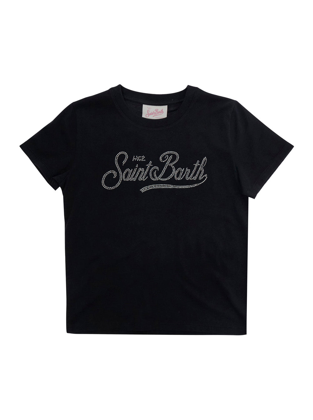 T-Shirt Elly Gray With Rhinestones On The Front Womens Cotton Grey Tshirts And Polo Shirts
