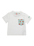 White T-Shirt KEA - OCTO LING STRIPES with Striped Print on the Front in Womens Cotton Tshirts And Polo Shirts