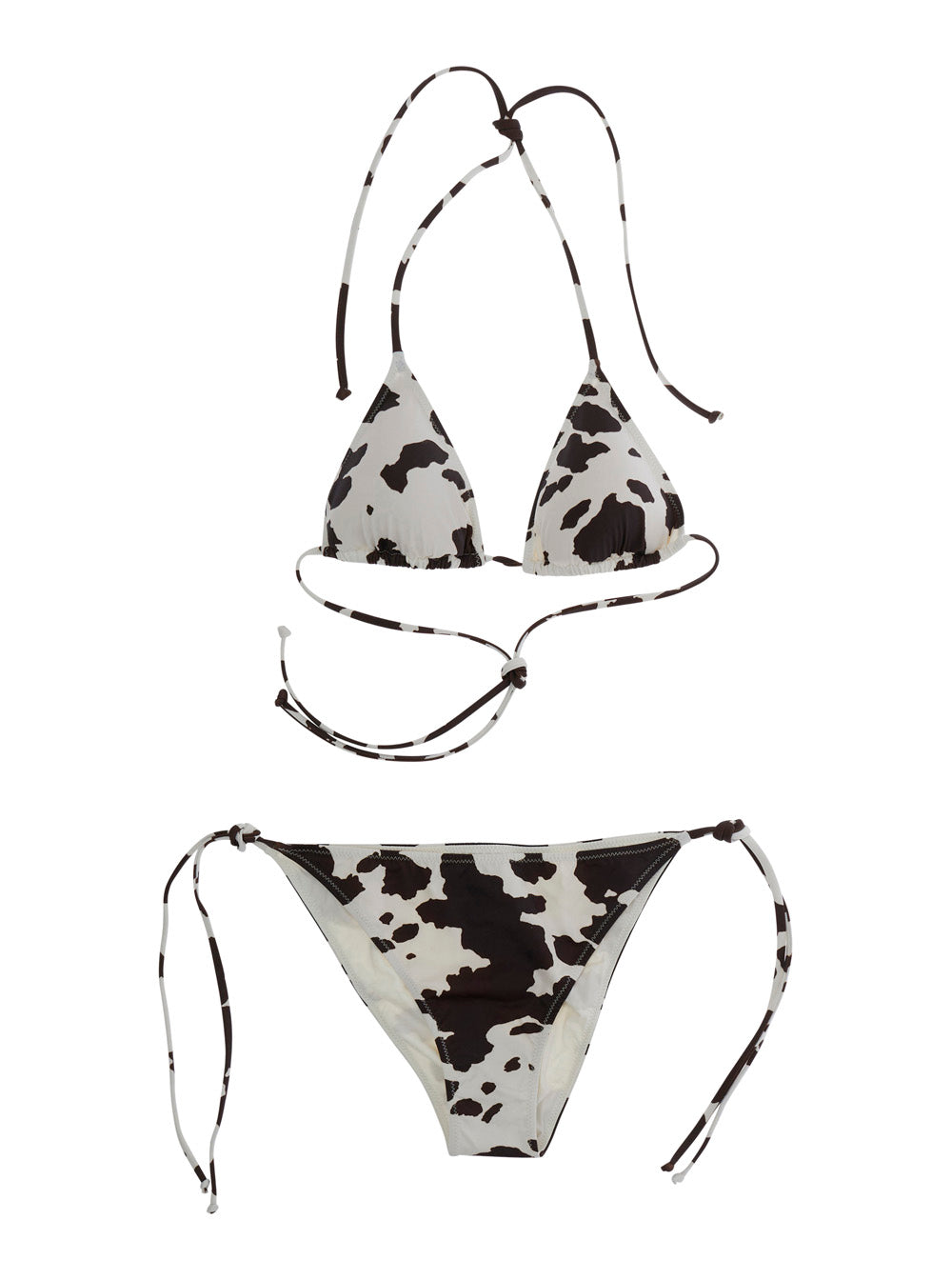 Multicolor Bikini With Cow West Print 1018 In Tech Fabric For Women Beachwear