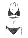 LEAH TEEN - BANDANNA ROUND 00 Black Bikini Beachwear