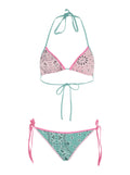 Bikini LEAH TEEN STRING with multicolored bandana motif Multicolor Beachwear