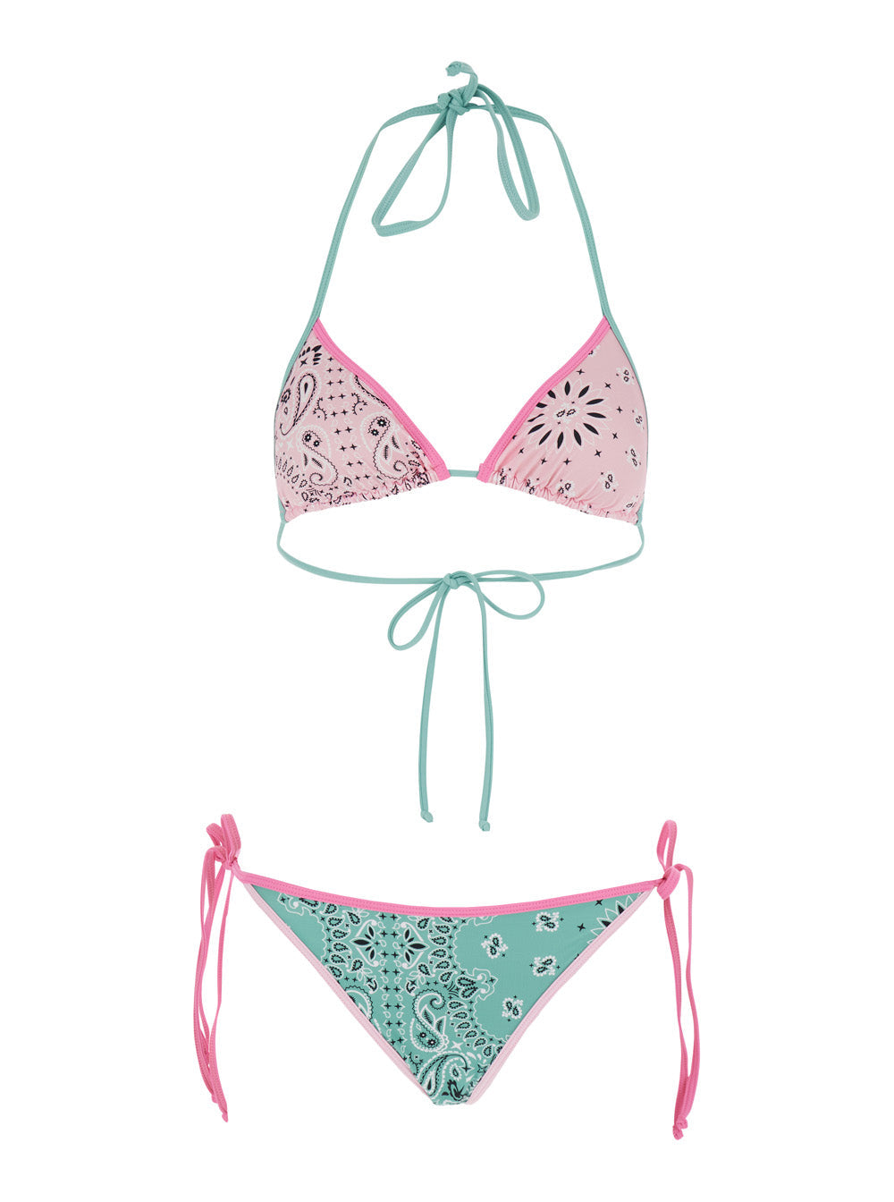 Bikini LEAH TEEN STRING with multicolored bandana motif Multicolor Beachwear