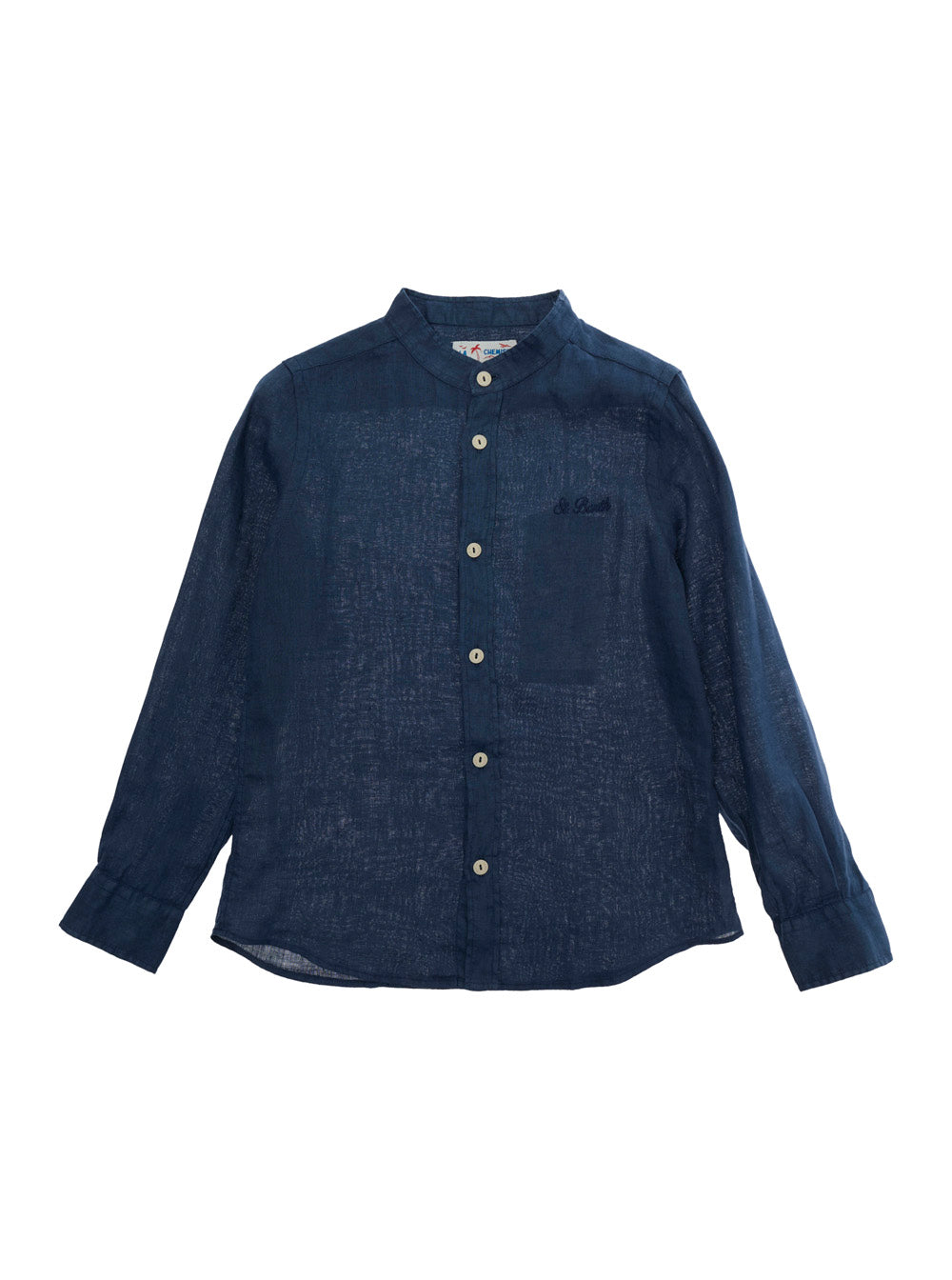 Womens Blue Linen PATI Blouse Blu Shirts And Blouses