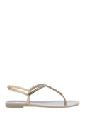 Sandals 102-Sw Bianca Jelly Beige With Upper And Rubber Sole For Women Flat Shoes