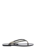 Berta Jelly Flat Sandal Black With Pvc Upper - Women Shoes