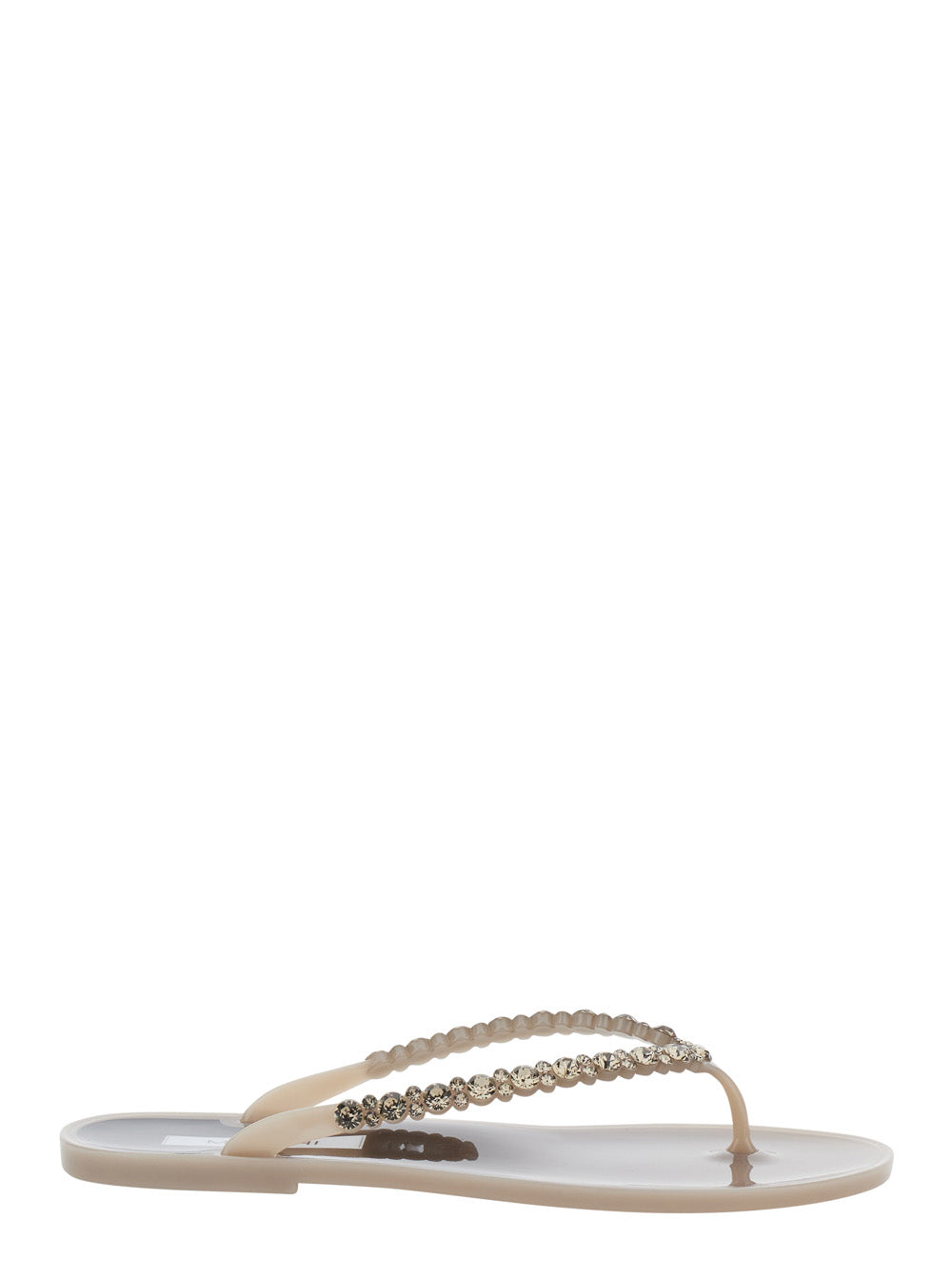 Berta Jelly Flat Slippers Beige With Minimalist Design In Pvc Women Shoes