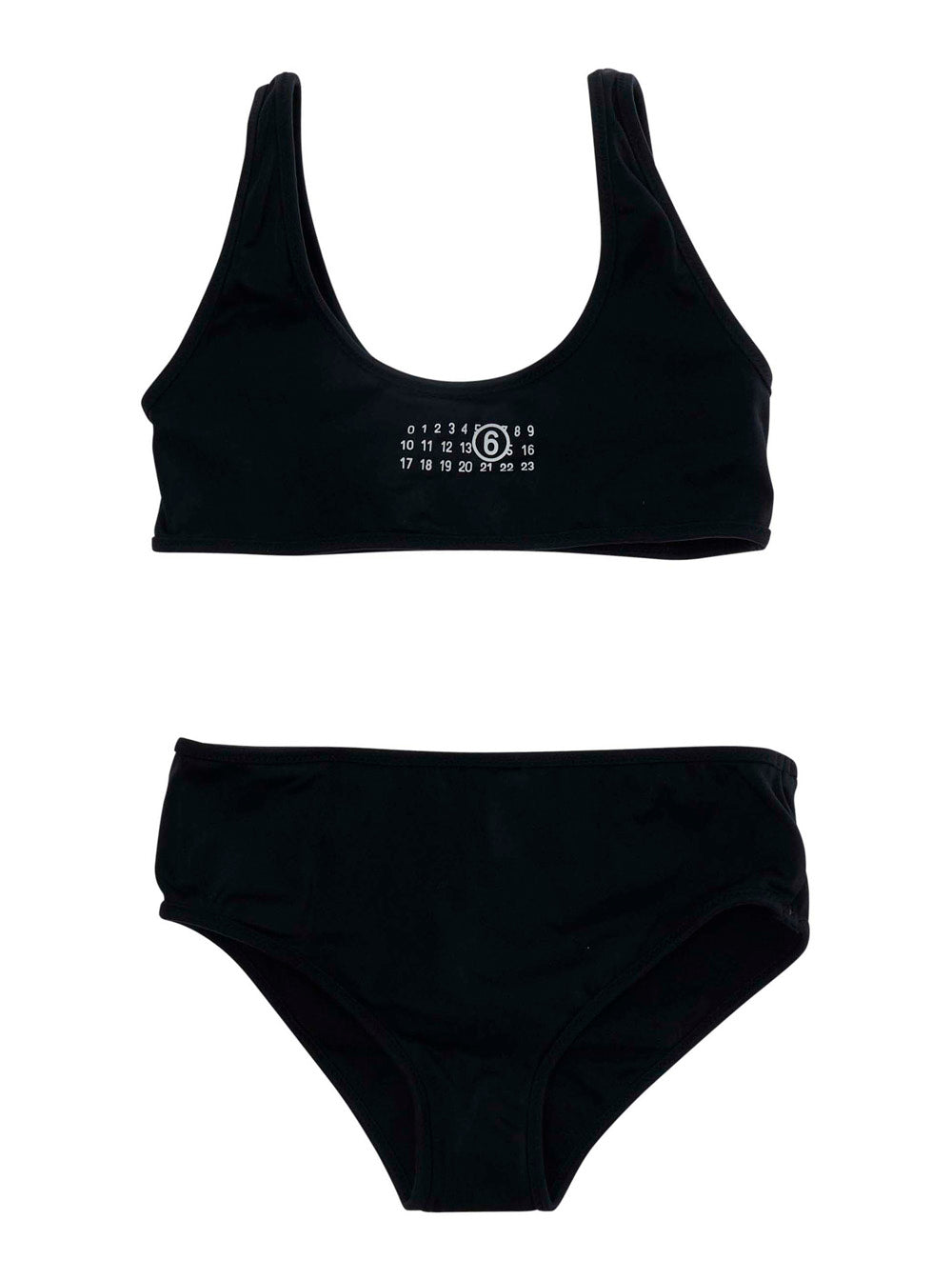 Bikini M60811MM00PMM6M13UM6900 with Pull-On Design and Numeric Logo in Black Tech Fabric for Girls Nylon Elastane Beachwear