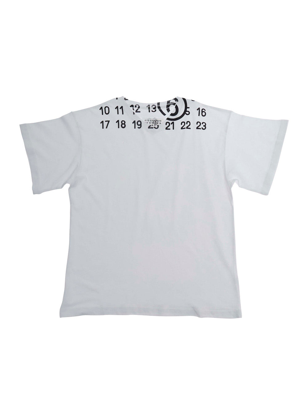 White T-Shirt with Numeric Logo on the Front and Detail Back in Cotton for Kids Tshirts Polo Shirts