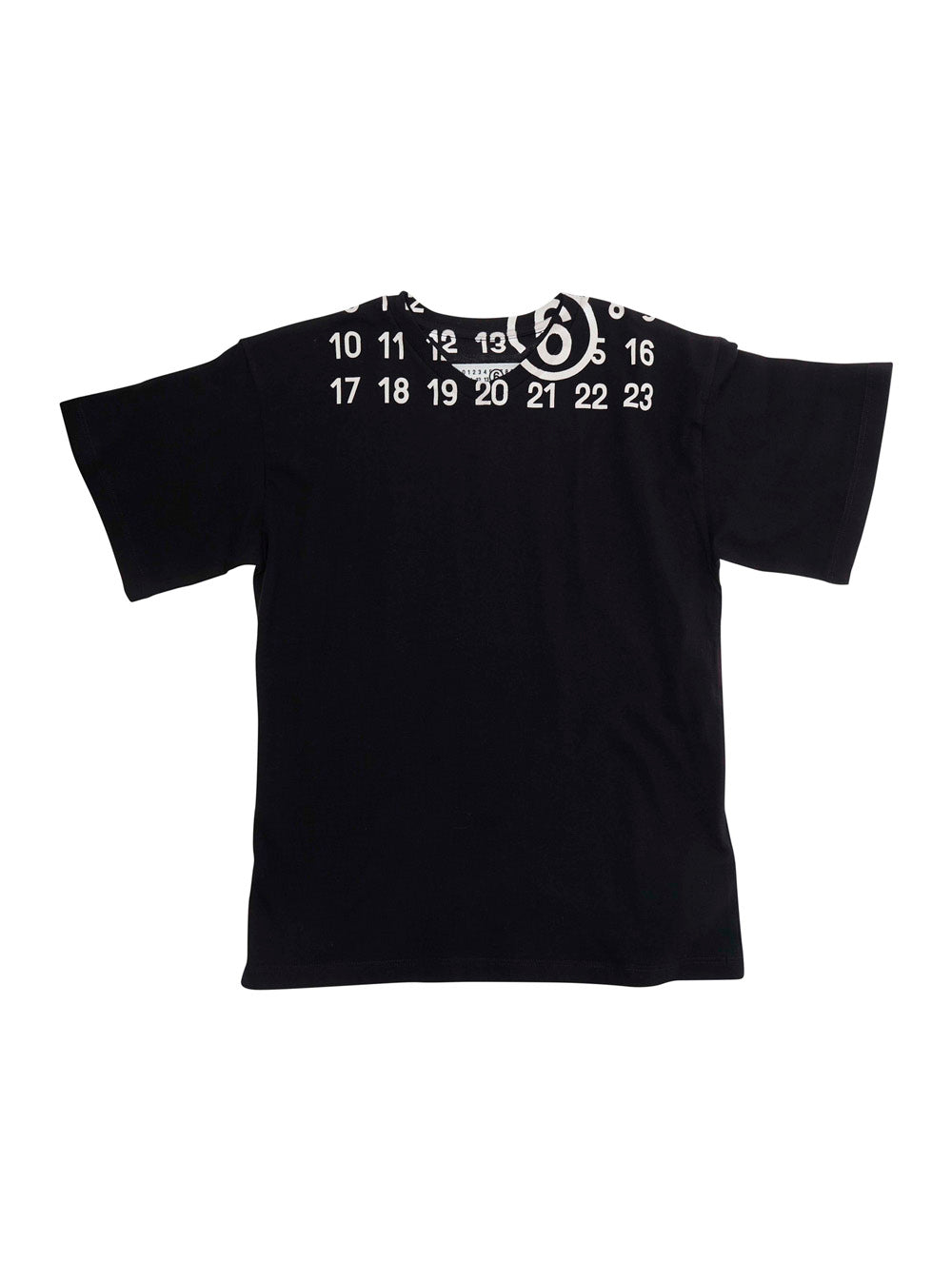 Black T-Shirt with Numeric Logo on the Front and Detail Back in Cotton for Kids Tshirts Polo Shirts
