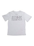 White Crewneck T-Shirt with Logo Print on the Front in Cotton Boy Tshirts And Polo Shirts