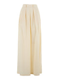 ASPEN PANT - White high-waisted with front pockets Acetate and Silk Women Trousers