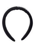 HAX01NLLA1260100 - Black Hair Accessory with Logo in Cotton Child