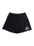 Black Moschino Logo Print Shorts for Kids Cotton And Bermuda