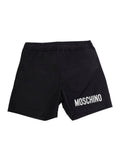 Swim Shorts With Logo And Side Pockets In Black Fabric For Kids Beachwear