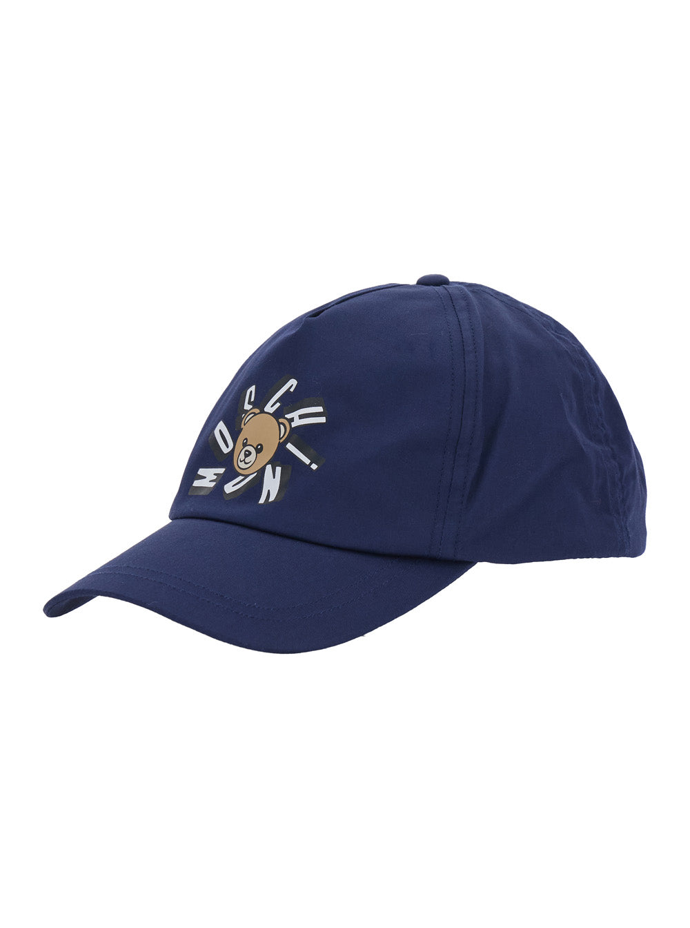 Blue Cotton Logo Baseball Cap with Front for Kids Blu Hats And Gloves