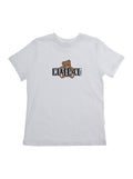 Crew Neck T-Shirt MOSCHINO KIDS with Logo Print on Front in White Cotton for Tshirts And Polo Shirts