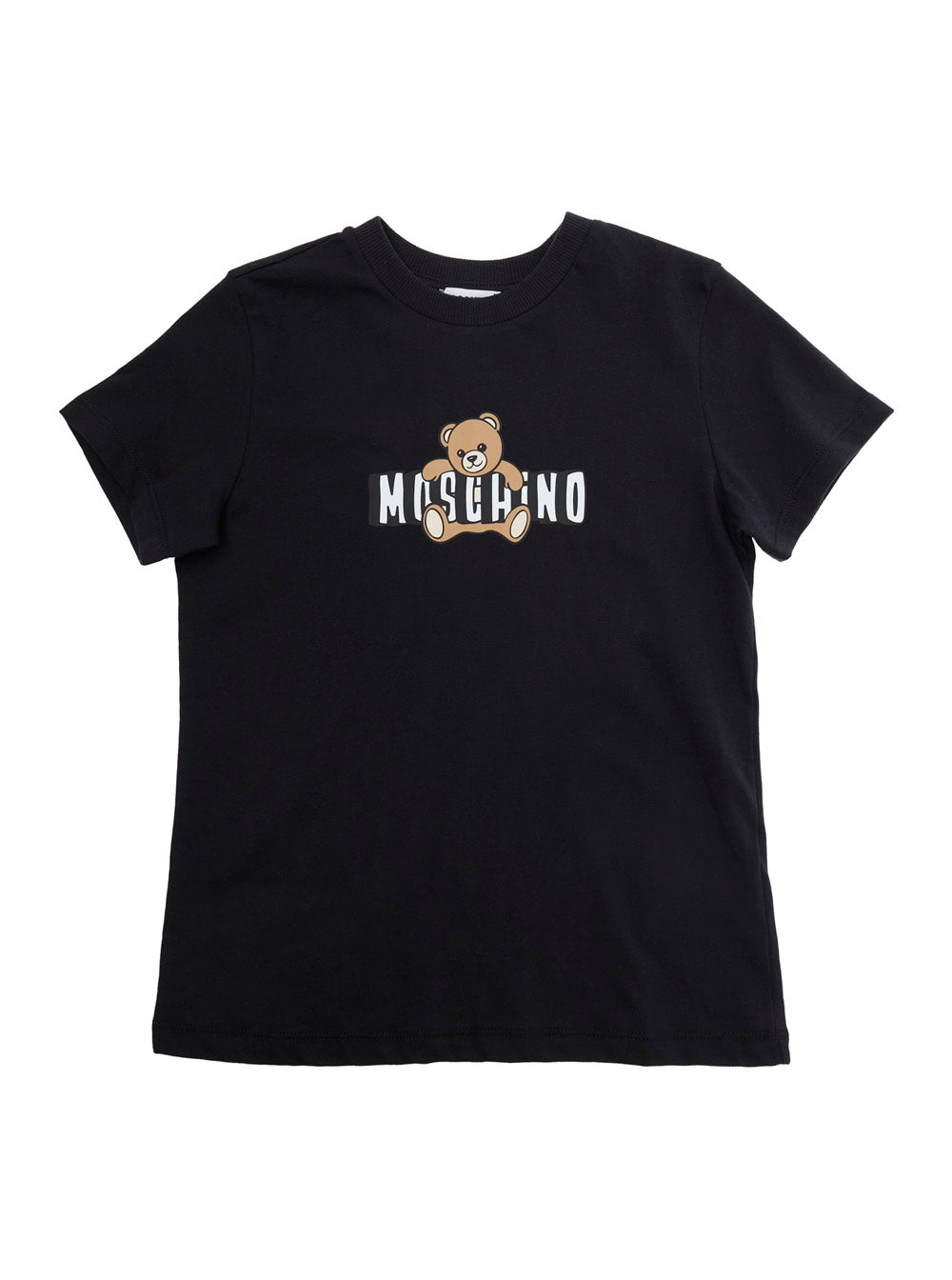 Black T-Shirt with Logo on the Front in Cotton for Kids Tshirts And Polo Shirts