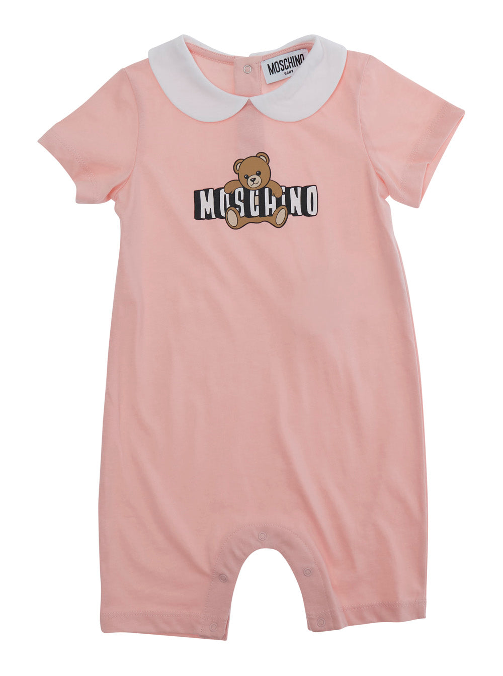 PINK ROMPER WITH GIFT BOX Complete front closure and short sleeves in Cotton Baby Suits