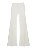 The Twister Sneak White Jeans With Belt Loops And Wide Leg Denim Woman