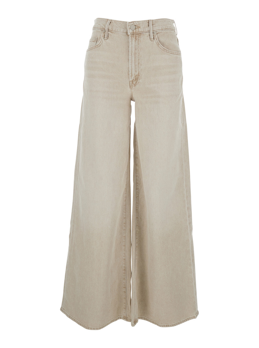 Beige The Undercover Sneak Five-Pocket Denim Jeans for Women Cotton Elastane