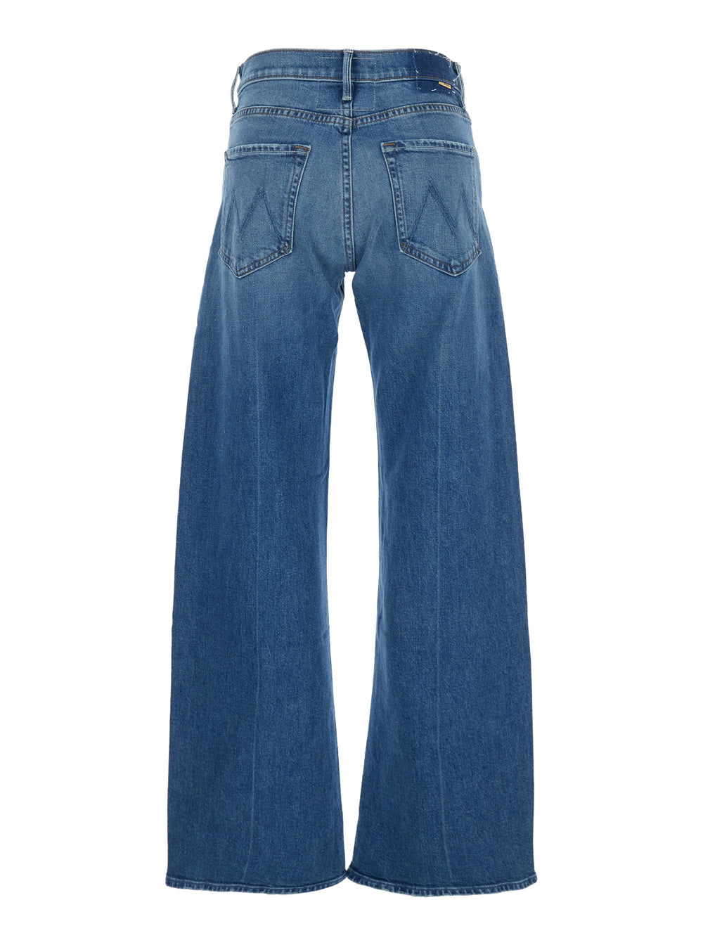 Jeans The Mid Rise Lasso Sneak with Belt Loops and Wide Leg in Blue Denim for Women Blu Cotton Elastane