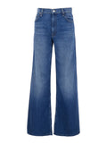 Jeans The Rerun Zip Sneak with Belt Loops and Logo Embroidery on Back in Blue Denim for Women Blu Cotton