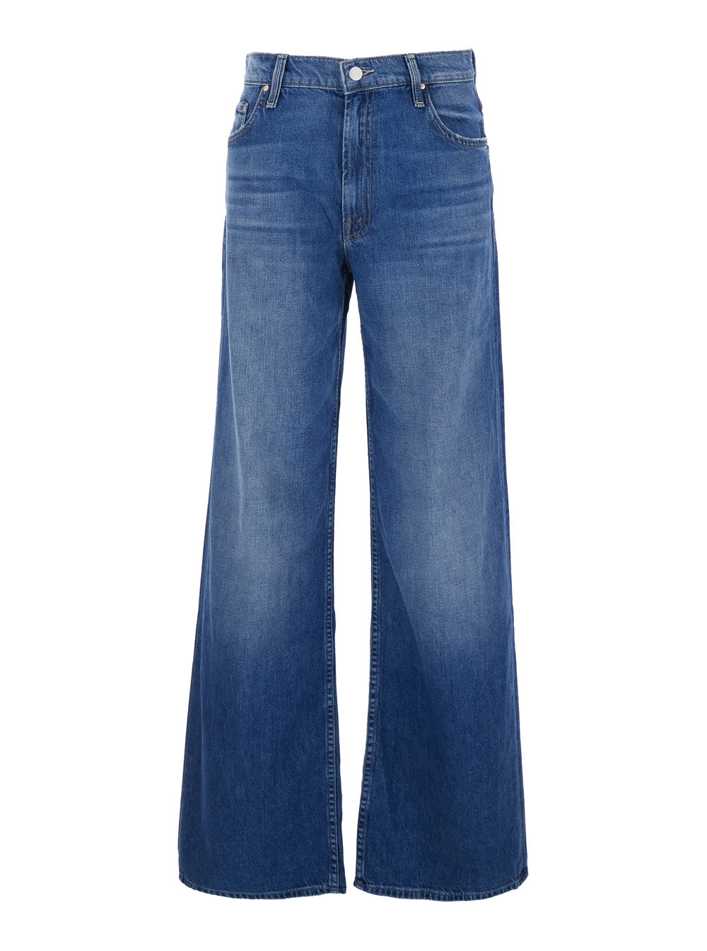 Jeans The Rerun Zip Sneak with Belt Loops and Logo Embroidery on Back in Blue Denim for Women Blu Cotton