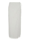 Skirt Gonna-Skirt White With Elegant Details Polyester Women