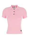 Pink Dress-Sweater With Long Sleeves And Round Neck Viscose For Women Polyester Tshirts Polo Shirts
