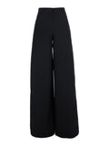 Black Popeline Trousers With Front Pockets For Men Cotton