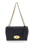 Shoulder Bag MEDIUM LILY with Black Leather Plate for Women Crossbody