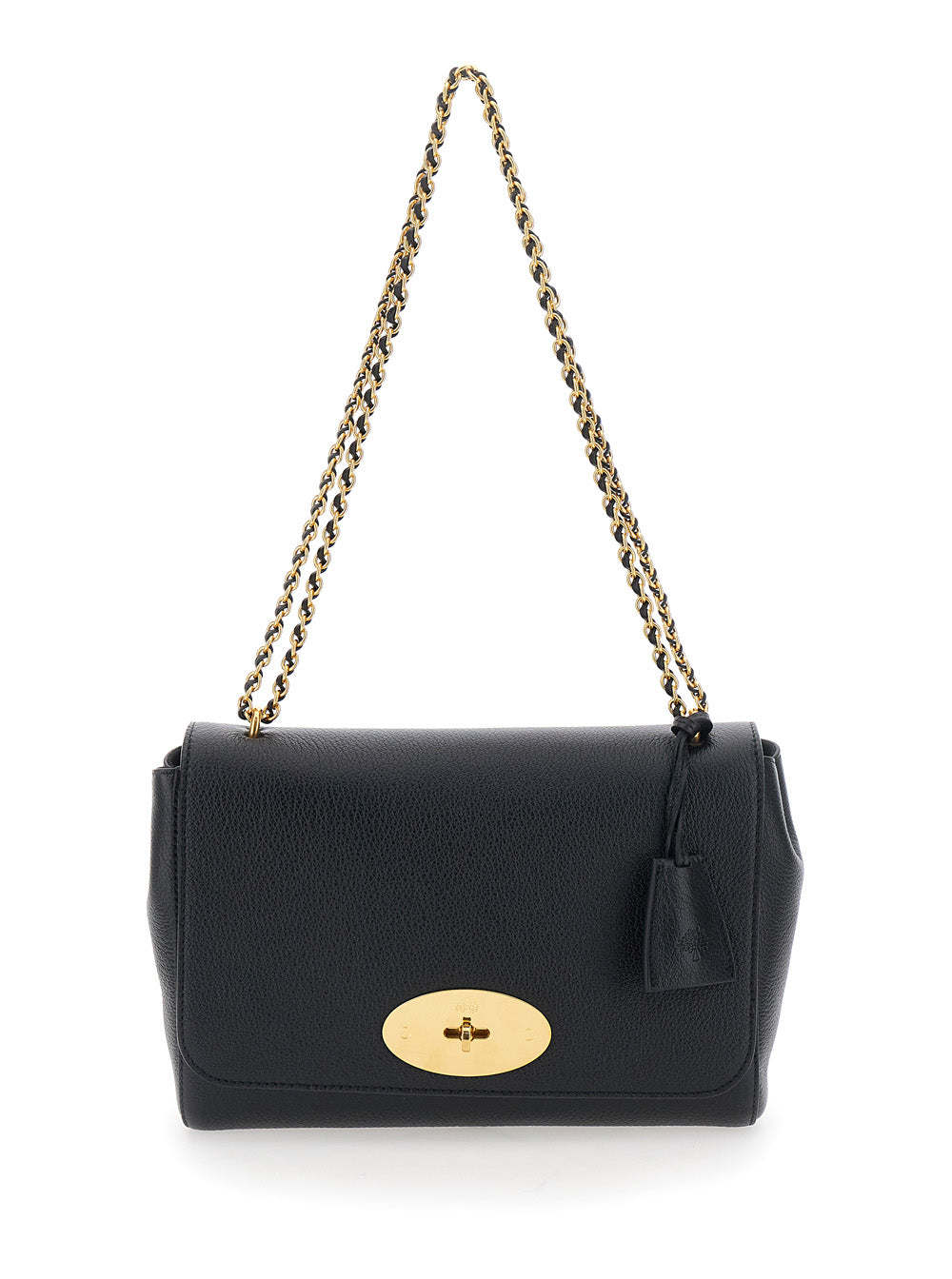 Shoulder Bag MEDIUM LILY with Black Leather Plate for Women Crossbody
