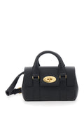 Handbag Bayswater Mini with Clasp in Black Pebbled Leather for Women Calf Hand Bags