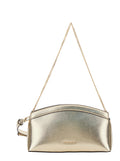 Shoulder Bag ATHENA with Metallic Leather Chain for Women Cow Crossbody