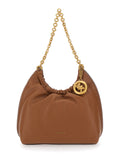 Shoulder Bag Sm Cinch Conv Shldr with Logo on Front in Brown Leather for Women Cow Crossbody