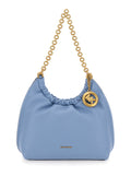 Shoulder Bag Sm Cinch Conv Shldr Blue with Leather Details Light Cow Crossbody