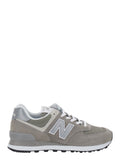 CLASSIC574 Gray Sneakers with Leather Details for Men Grey Leather/textile