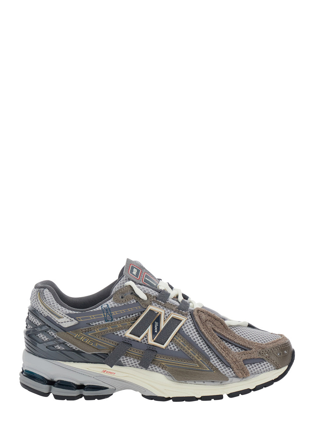 Sneakers 1906A Gray with Mesh Details and Rubber Sole in Tech Fabric Men Grey Synthetic/mesh