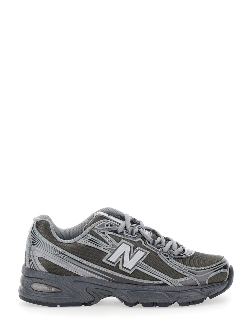 Grey Sneakers with Metallic Details and logo patch on the side in tech fabric for men Synthetic/mesh