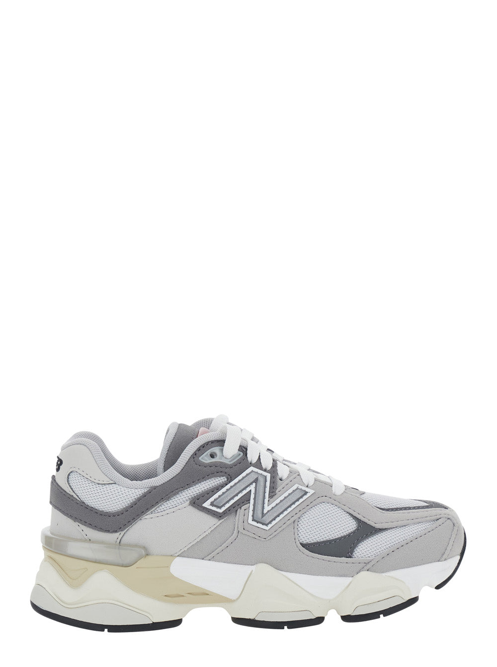 Gray 9060 Sneakers With Contrast Details In Synthetic For Men Grey