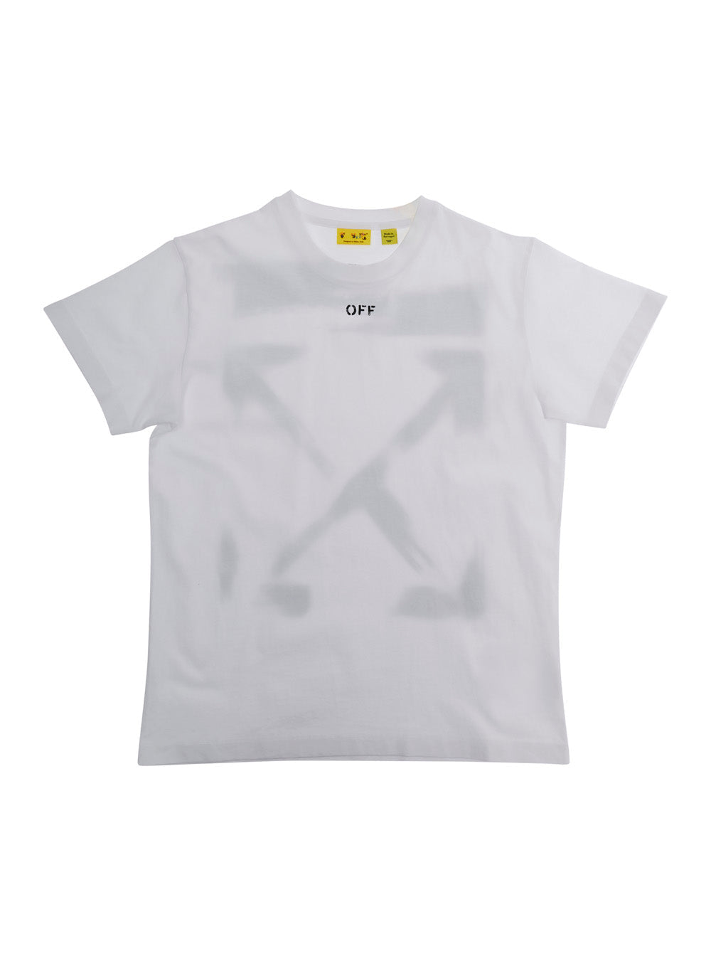White T-Shirt ARROW PAINT TEE S-S with Front Print in Mens Cotton Tshirts And Polo Shirts