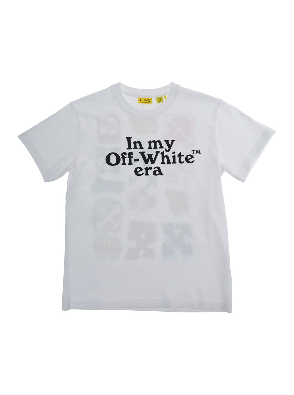 White T-shirt with logo on the front and prints back in Cotton for Kids Tshirts Polo Shirts