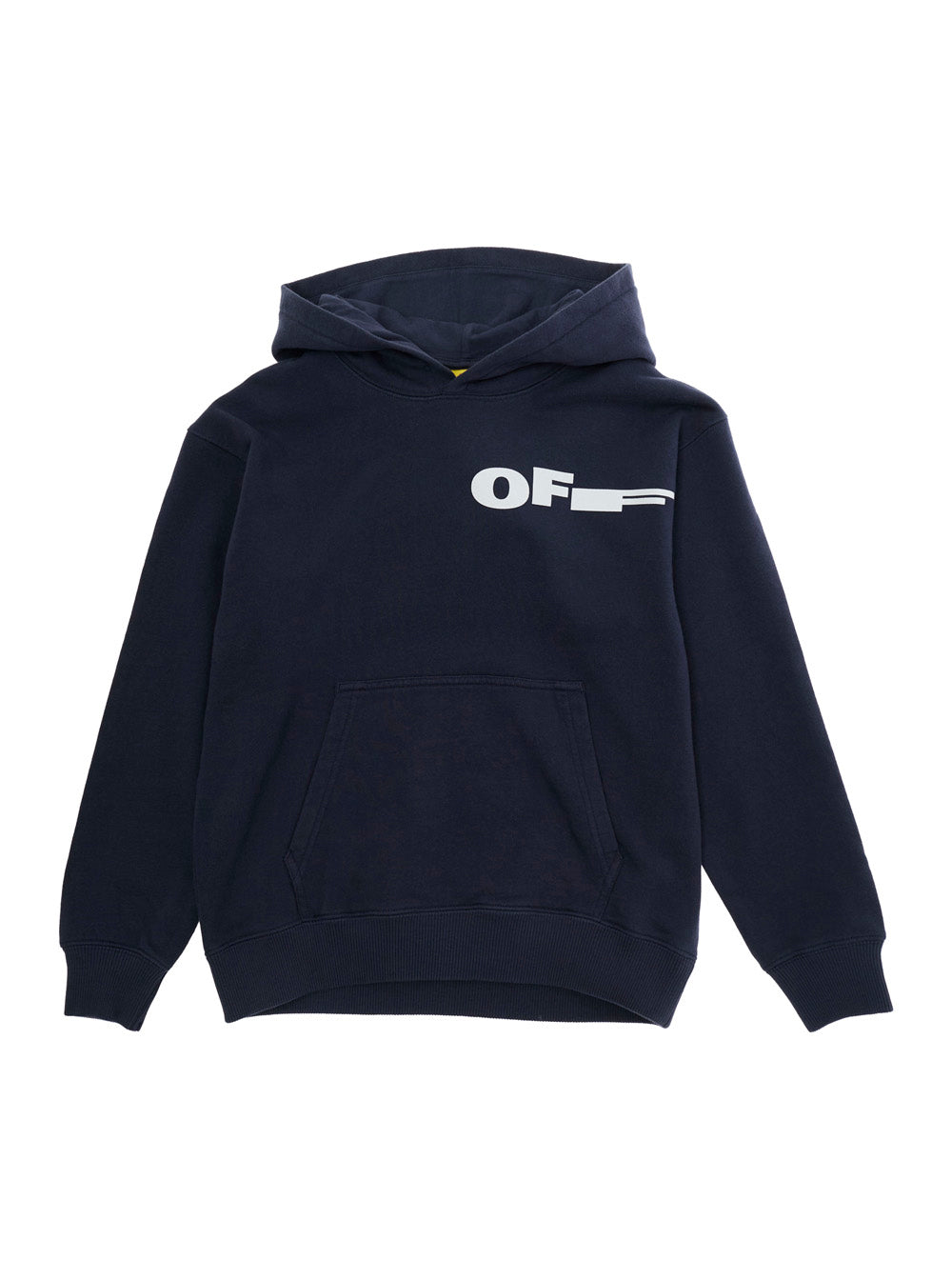 Blue Cotton Hoodie with Front and Back Logo for Kids Blu Sweatshirts